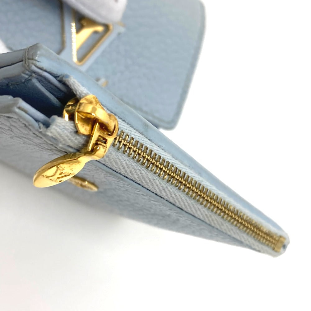 LOUIS VUITTON M69061 日本限定 ポルトフォイユ カプシーヌXS コンパクトウォレット 3つ折り財布 トリヨンレザー レディース ブルーオランプ