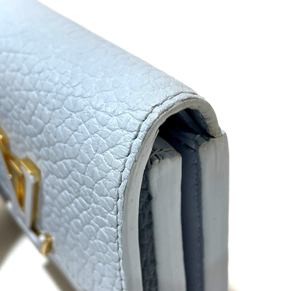 LOUIS VUITTON M69061 日本限定 ポルトフォイユ カプシーヌXS コンパクトウォレット 3つ折り財布 トリヨンレザー レディース ブルーオランプ