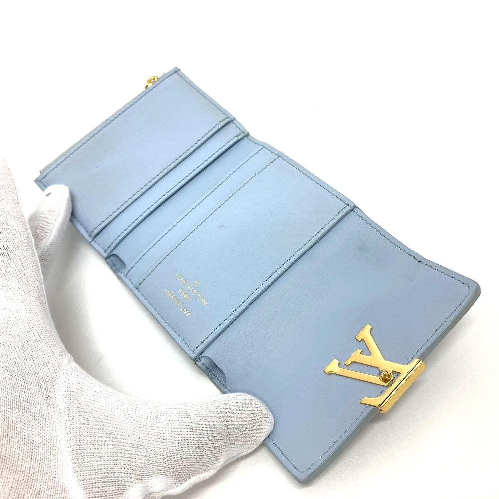 LOUIS VUITTON M69061 日本限定 ポルトフォイユ カプシーヌXS コンパクトウォレット 3つ折り財布 トリヨンレザー レディース ブルーオランプ