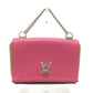 LOUIS VUITTON M54103 Tricolor Lockme 2 BB Bag, 2-Way Handbag/Shoulder Bag, Leather, Women's, Rose Pink, Khaki, and Beige