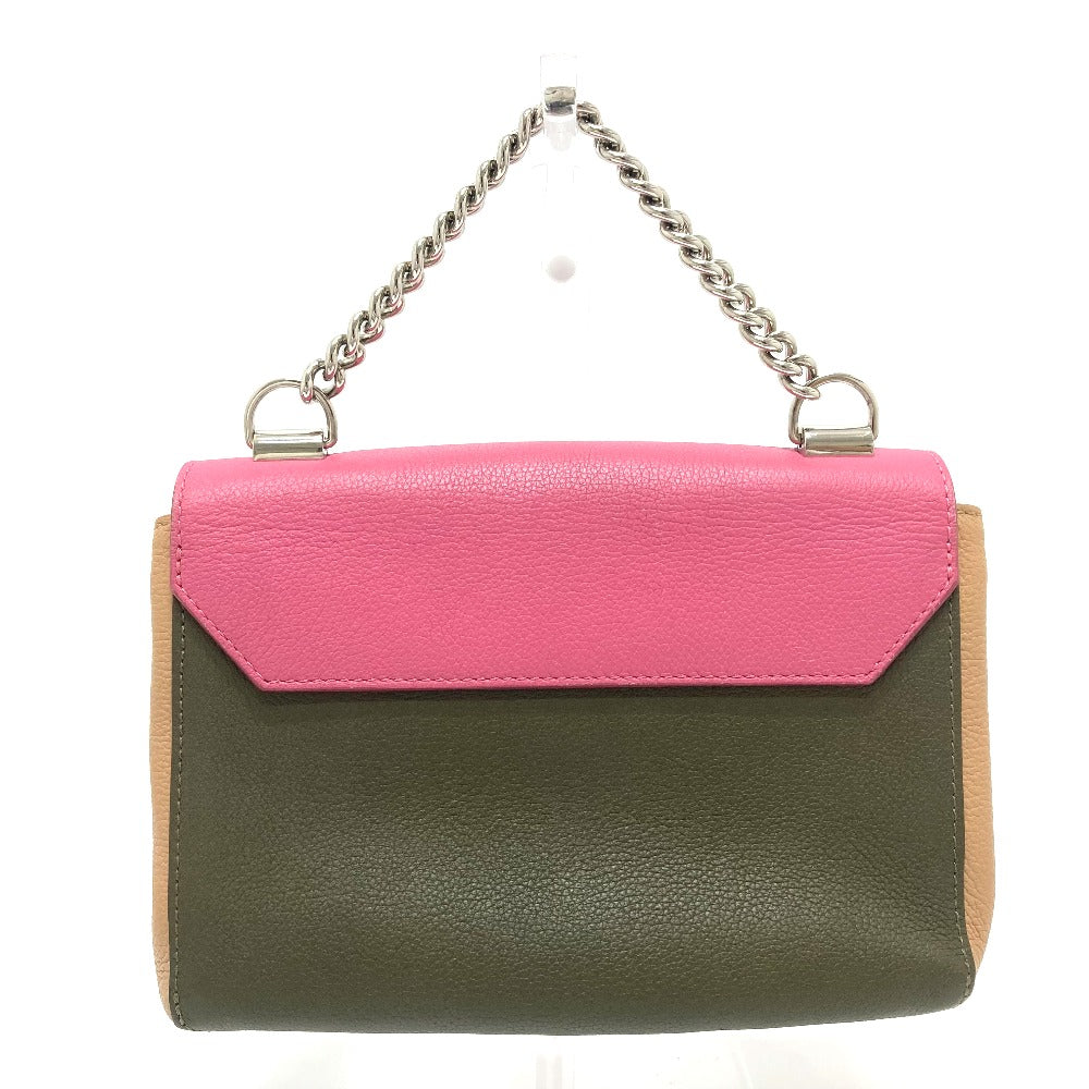 LOUIS VUITTON M54103 Tricolor Lockme 2 BB Bag, 2-Way Handbag/Shoulder Bag, Leather, Women's, Rose Pink, Khaki, and Beige