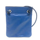 HERMES Leather Aline Mini Pochette Shoulder Bag, Swift, Women's, Blue de Malte, Blue