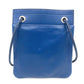 HERMES Leather Aline Mini Pochette Shoulder Bag, Swift, Women's, Blue de Malte, Blue
