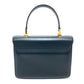 GUCCI 000.109.0121 Turnlock Sideline Handbag, Vintage Leather, Women's, Navy
