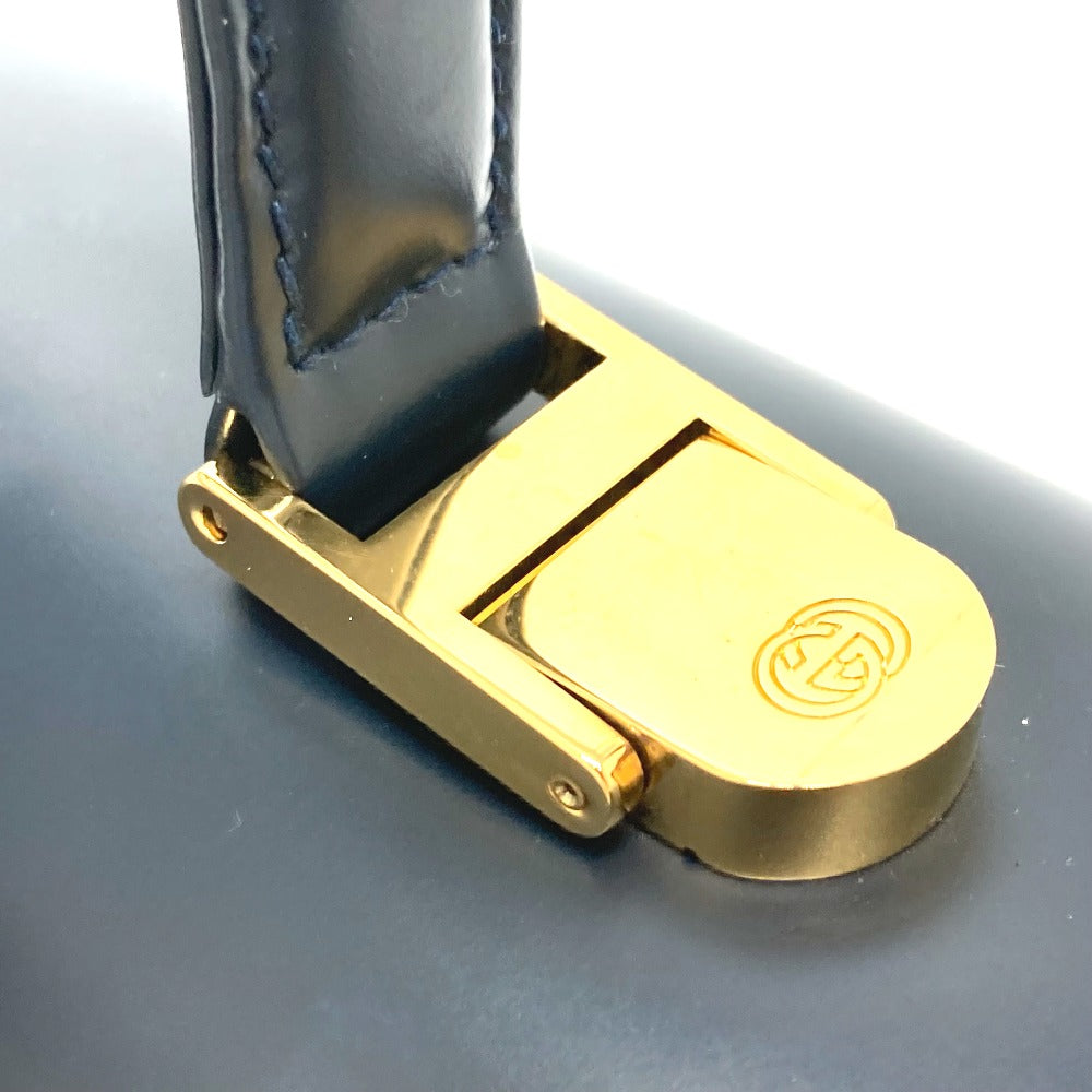 GUCCI 000.109.0121 Turnlock Sideline Handbag, Vintage Leather, Women's, Navy
