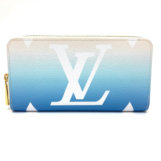 LOUIS VUITTON M80360 モノグラムジャイアント バイ・ザ・プール ジッピーウォレット 長財布 モノグラムキャンバス レディース ブルー