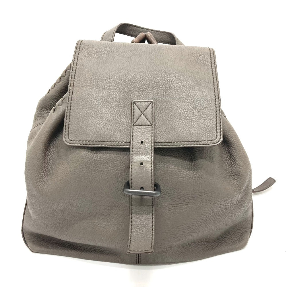 BOTTEGA VENETA B05902330W Intrecciato Cervo Leather Backpack for Men, Brown