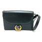 GUCCI 589474 GG Marmont Flap Shoulder Bag in Calf Leather, Black