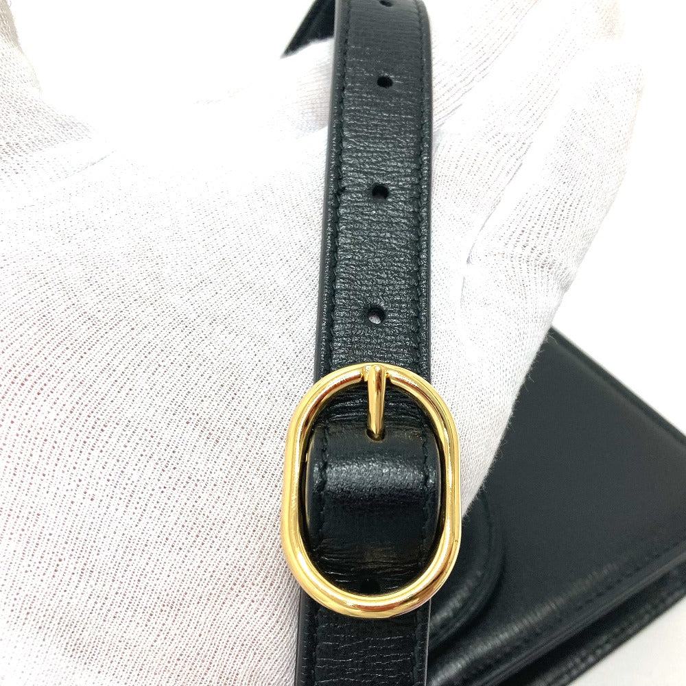 GUCCI 589474 GG Marmont Flap Shoulder Bag in Calf Leather, Black
