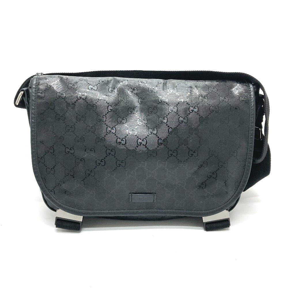 GUCCI 201732 GG Imprime Bag, One-Shoulder Messenger Bag, Shoulder Bag, GG Imprime, Men's, Black