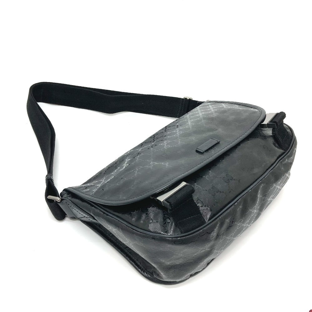 GUCCI 201732 GG Imprime Bag, One-Shoulder Messenger Bag, Shoulder Bag, GG Imprime, Men's, Black