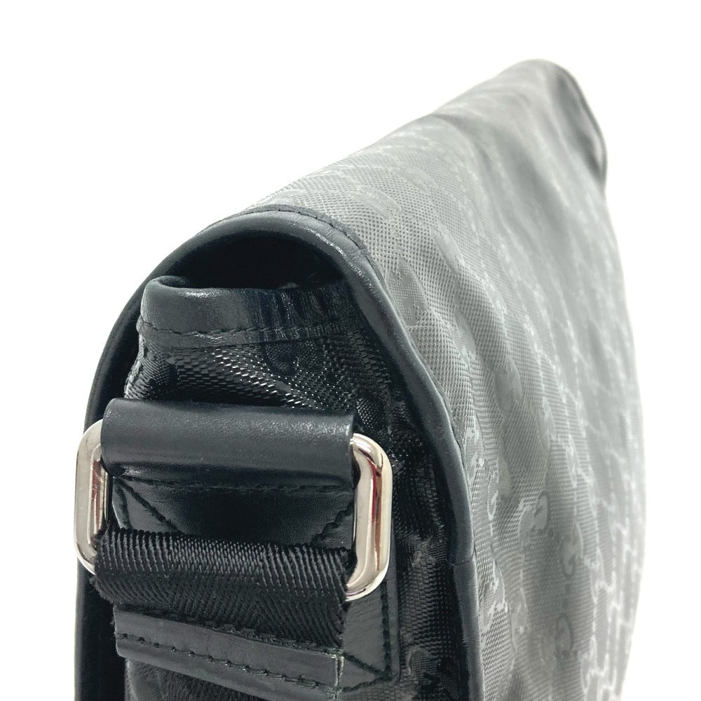 GUCCI 201732 GG Imprime Bag, One-Shoulder Messenger Bag, Shoulder Bag, GG Imprime, Men's, Black