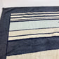 CHANEL Striped Bath Towel, Daily Necessities, Interior Decor, Beach Towel, Cotton, Unisex, Ivory and Blue
