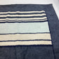CHANEL Striped Bath Towel, Daily Necessities, Interior Decor, Beach Towel, Cotton, Unisex, Ivory and Blue
