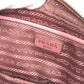 PRADA 1NF674 ロゴ ショルダーポーチ カバン セカンドバッグ ショルダーバッグ サフィアーノレザー レディース PETALO 1 ピンク