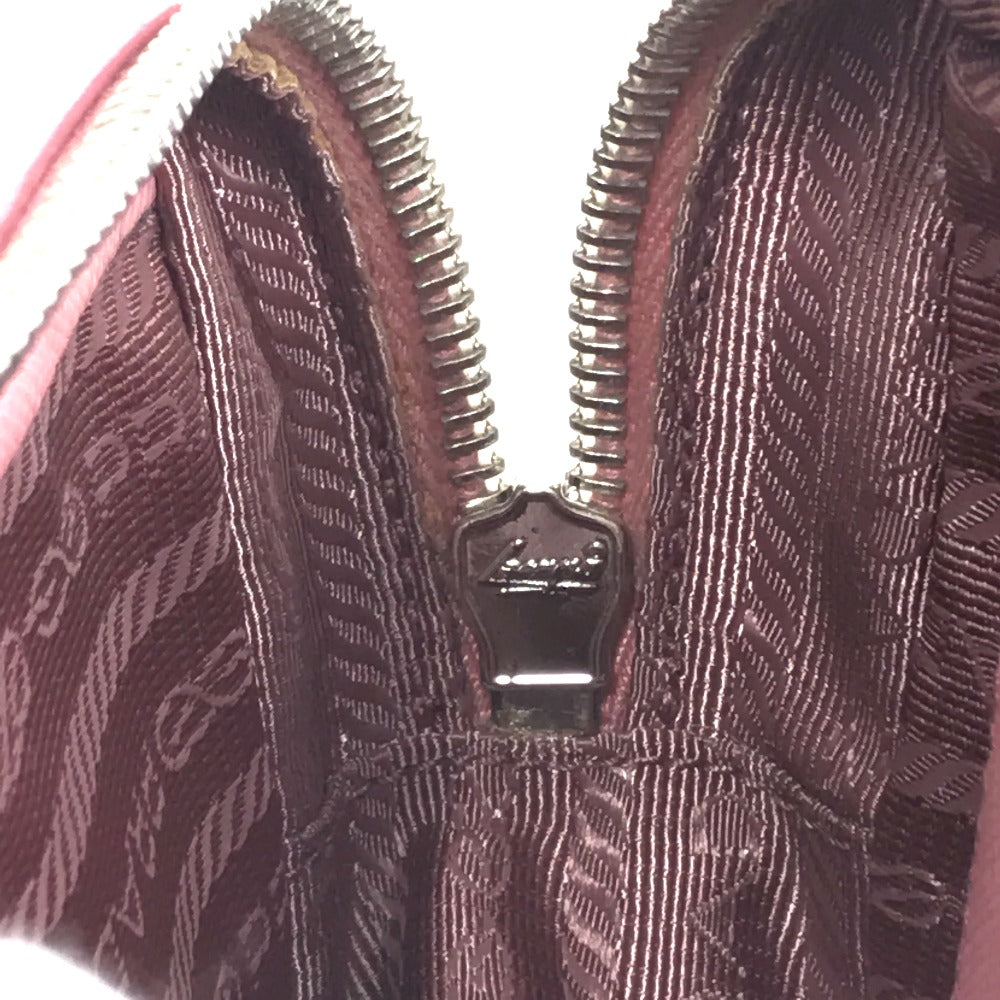 PRADA 1NF674 ロゴ ショルダーポーチ カバン セカンドバッグ ショルダーバッグ サフィアーノレザー レディース PETALO 1 ピンク