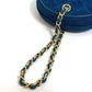 CHANEL Coco Mark CC Matelasse Chain Party Bag, Suede Handbag, Women's, Blue