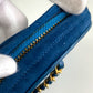 CHANEL Coco Mark CC Matelasse Chain Party Bag, Suede Handbag, Women's, Blue