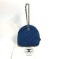 CHANEL Coco Mark CC Matelasse Chain Party Bag, Suede Handbag, Women's, Blue