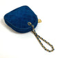 CHANEL Coco Mark CC Matelasse Chain Party Bag, Suede Handbag, Women's, Blue