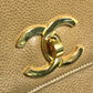 CHANEL CC Coco Mark Chain Tote Bag, Shoulder Bag, Caviar Leather, Beige