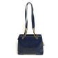 CHANEL CC Coco Mark Coco Ball Chain Tote Bag Shoulder Bag Lambskin Women's Navy