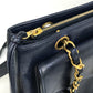 CHANEL CC Coco Mark Coco Ball Chain Tote Bag Shoulder Bag Lambskin Women's Navy