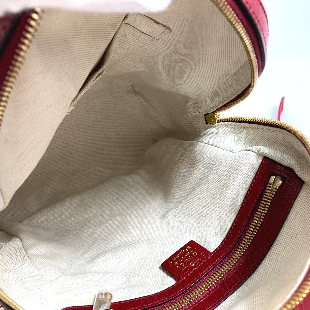 GUCCI 647816 GG Supreme Doraemon x GUCCI Small Backpack, PVC/Leather, Unisex, Beige/Red