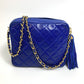 CHANEL Coco Mark CC Matelasse Fringe Shoulder Bag in Lambskin, Blue