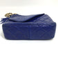 CHANEL Coco Mark CC Matelasse Fringe Shoulder Bag in Lambskin, Blue