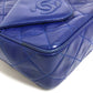 CHANEL Coco Mark CC Matelasse Fringe Shoulder Bag in Lambskin, Blue
