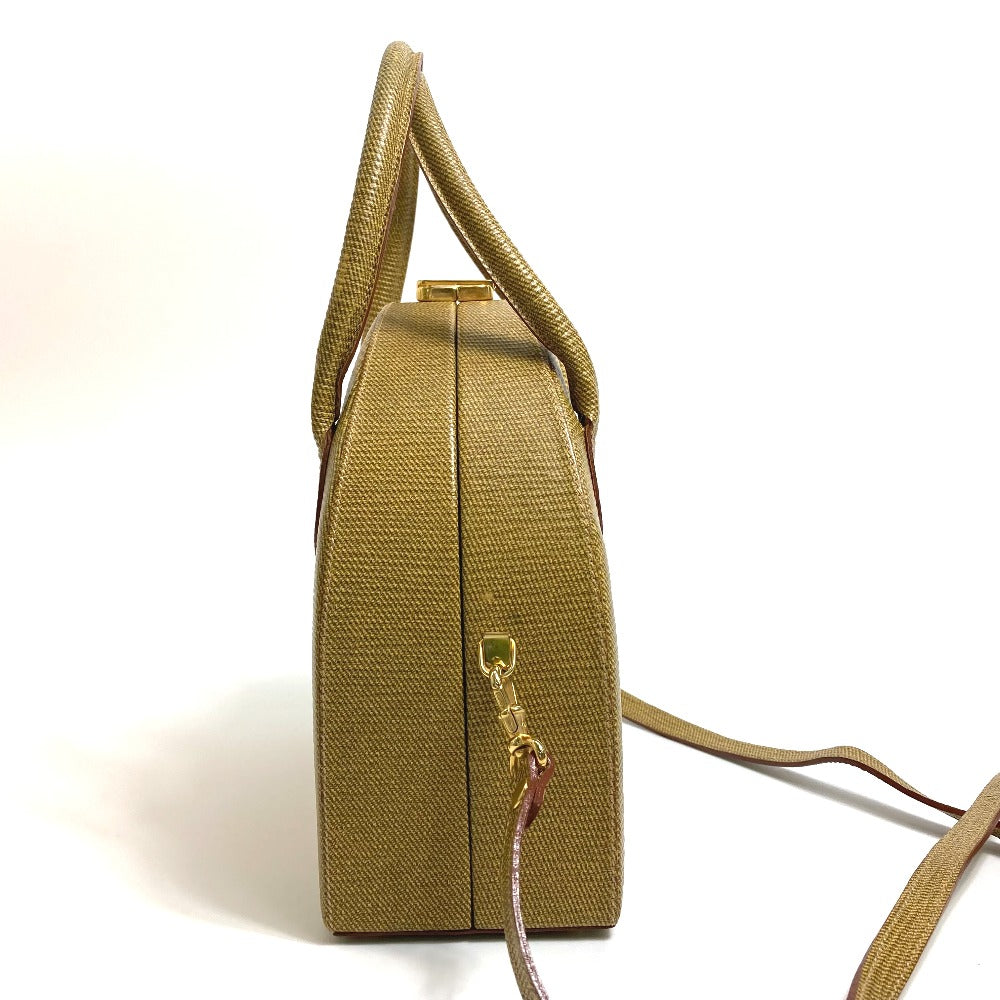 FENDI 半円フォルム カバン 2WAY ショルダーバッグ ハンドバッグ レザー レディース ベージュ系