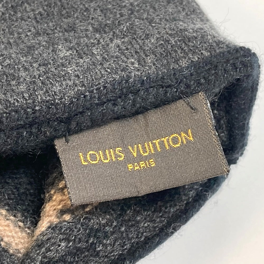 LOUIS VUITTON R99136 Check Eye Mask, Pillow, and Socks 3-Piece Travel Set, Wool Cushion, Unisex, Gray