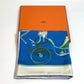 HERMES LA PERRIERE Carriage Carré 90 Silk Scarf Women's Blue/Green/Ivory