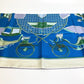 HERMES LA PERRIERE Carriage Carré 90 Silk Scarf Women's Blue/Green/Ivory