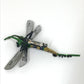 MIUMIU Dragonfly Accessories Fashion Accessories Pin Brooch Leather Brooch Women's Green x Pink