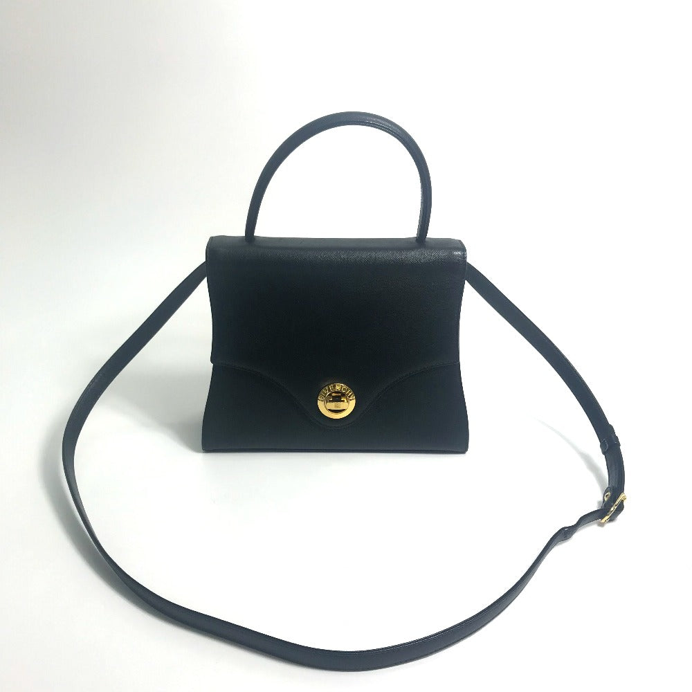 GIVENCHY ショルダーバッグ ヴィンテージ カバン 2WAY ハンドバッグ レザー ユニセックス ブラック