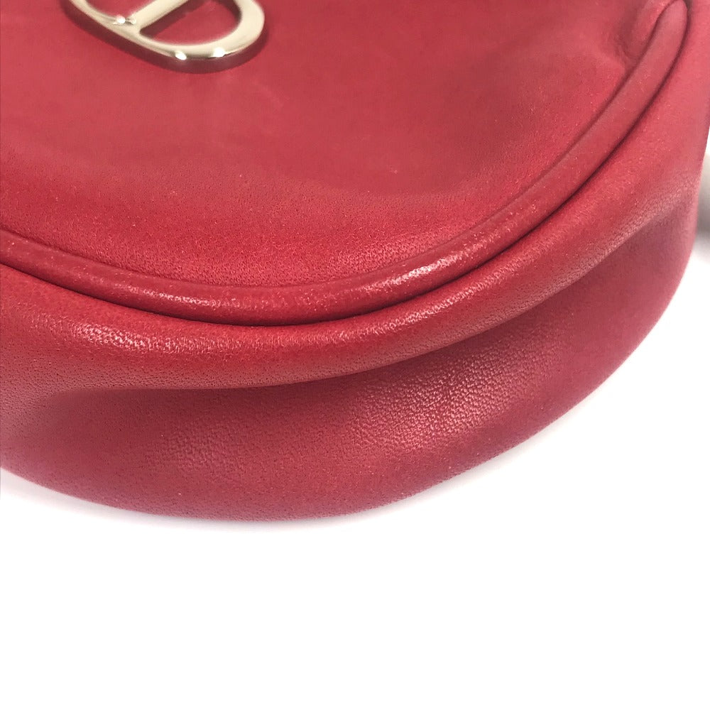 Christian Dior CD hardware mini pochette bag, crossbody shoulder bag, leather, women's, red