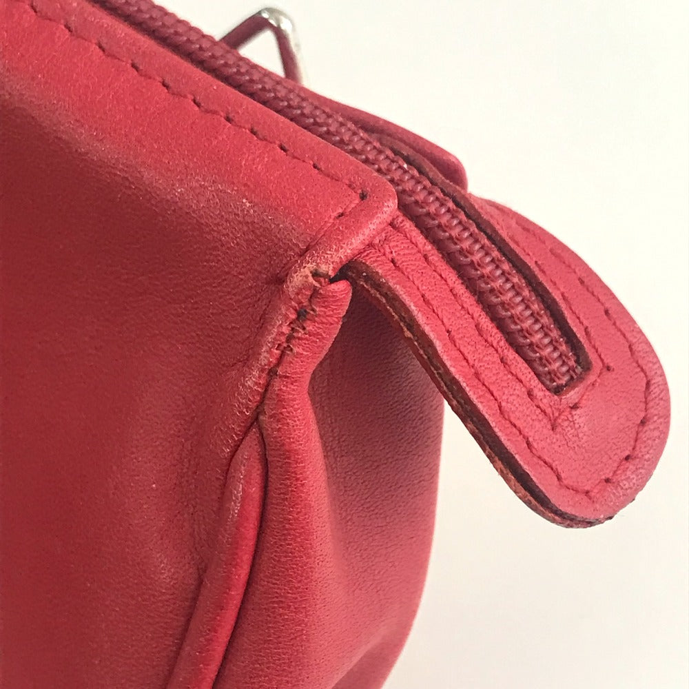 Christian Dior CD hardware mini pochette bag, crossbody shoulder bag, leather, women's, red