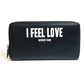 GIVENCHY I FEEL LOVE Organizer Round Zip Long Wallet in Leather, Men's, Black