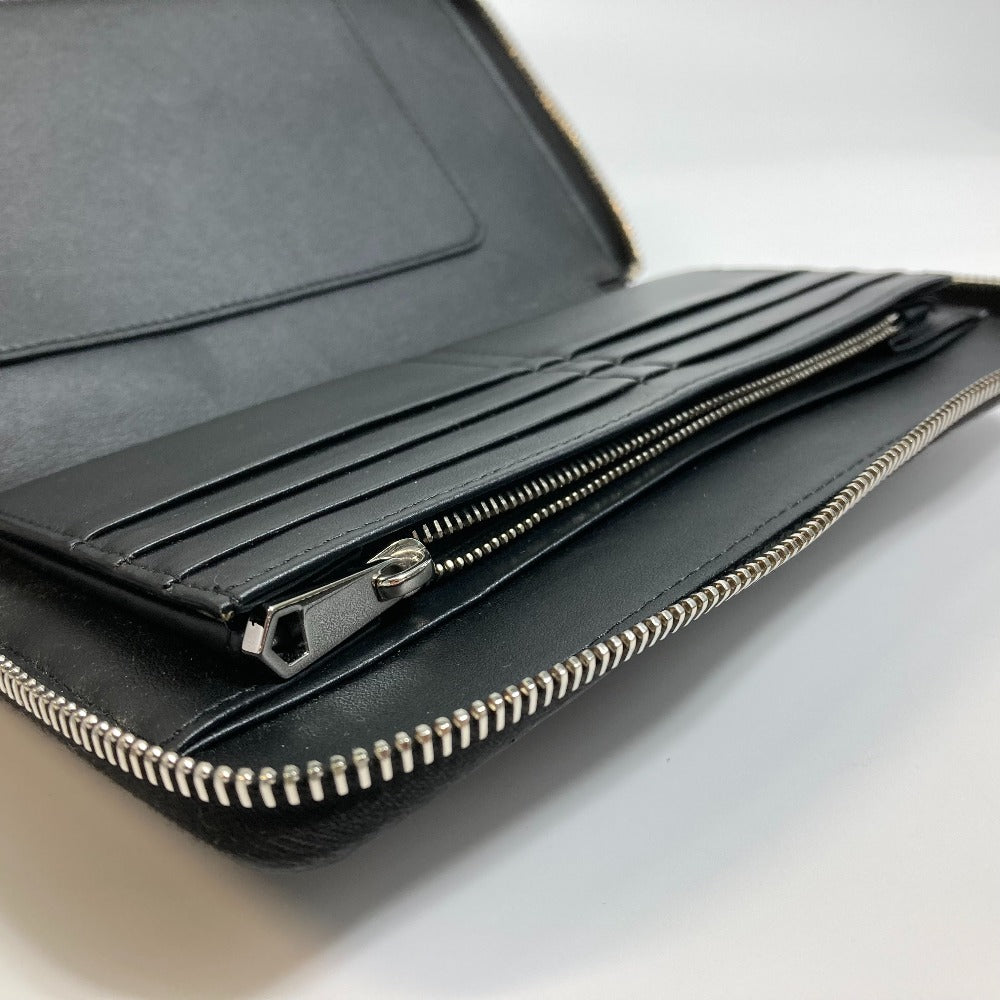 GIVENCHY I FEEL LOVE Organizer Round Zip Long Wallet in Leather, Men's, Black