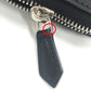 GIVENCHY I FEEL LOVE Organizer Round Zip Long Wallet in Leather, Men's, Black