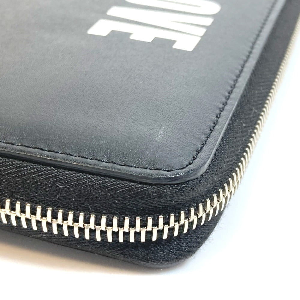 GIVENCHY I FEEL LOVE Organizer Round Zip Long Wallet in Leather, Men's, Black