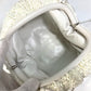 BOTTEGA VENETA 585852 Mini The Pouch, a crossbody bag with a clasp closure, in nylon and leather, white.