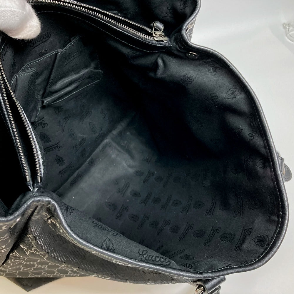 GUCCI 223668 GG Imprime All-Over Logo Handbag Tote Bag GG Imprime Men's Black