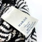 LOUIS VUITTON 1A3XJH Chevron Stitch Jacquard Pullover Top, Cotton Knit, Women's, White/Black