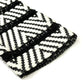 LOUIS VUITTON 1A3XJH Chevron Stitch Jacquard Pullover Top, Cotton Knit, Women's, White/Black