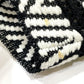 LOUIS VUITTON 1A3XJH Chevron Stitch Jacquard Pullover Top, Cotton Knit, Women's, White/Black