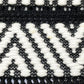 LOUIS VUITTON 1A3XJH Chevron Stitch Jacquard Pullover Top, Cotton Knit, Women's, White/Black