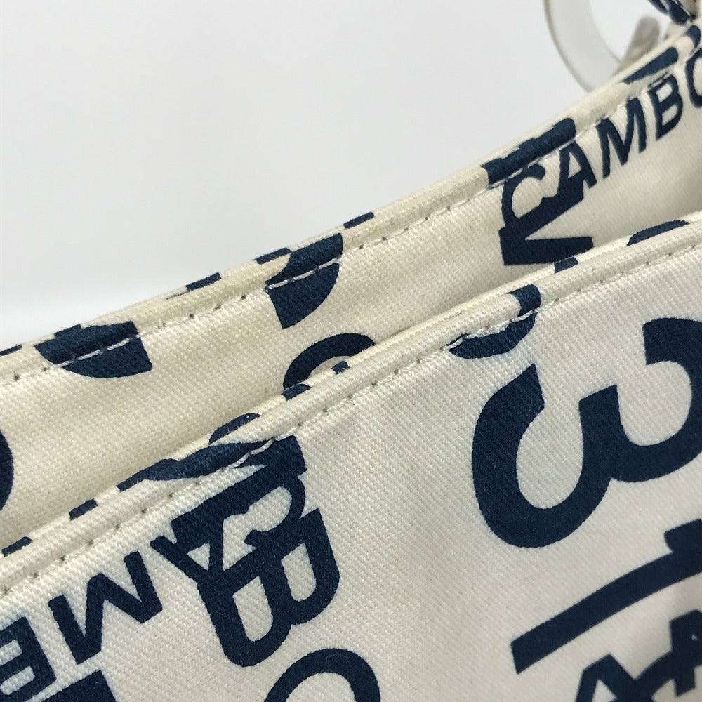 CHANEL Bysee CC Coco Mark Clear Chain Shoulder Tote Bag Canvas Women's White x Navy